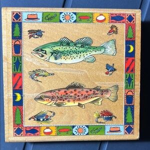 Colorful Fish-Themed Rubber Stamp
